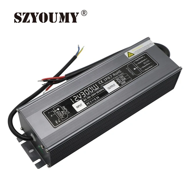 SZYOUMY 12 Volt Voeding 300 w Waterdichte Verlichting Transformers ... SZYOUMY 12 Volt Voeding 300 w Waterdichte Verlichting Transformers ...