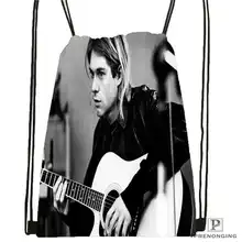 Custom Kurt Cobain Drawstring Backpack Bag Cute Daypack Kids Satchel Black Back 31x40cm 20180611 02 94