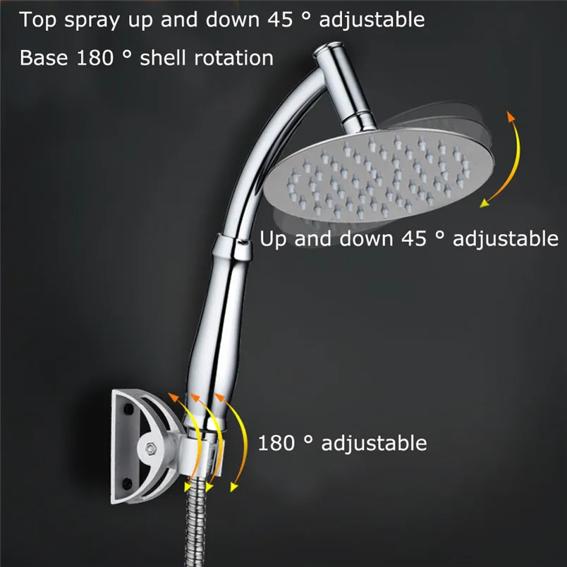 NEW 6 inch 360 Rotating Large Shower Head Bathroom Stainless Steel Rain Spray Home bathroom faucet shower Head #4d04 (4)