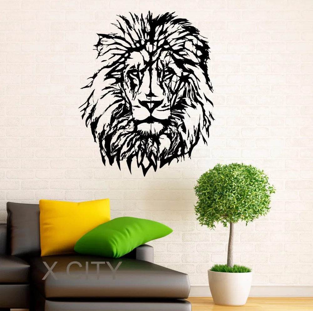 Lion Wall Decal Vinyl Stickers African Wild Cat Pride Animals Home