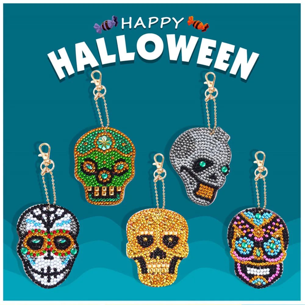 

5/Pcs DIY Diamond Key Chain Special Shaped Full Diamond Painting Keyring Keychains Cross Stitch Embroidery Women Bag Key Chain