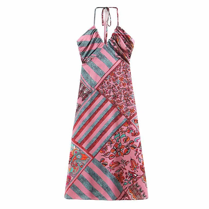 Women's Clothing Dress 2019 Seaside Vacation Style Sling Sexy Halter Dress Ms Summer Street Slim Fit Temperament Clothing