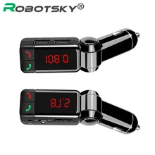 Robotsky BC06 автомобильный Bluetooth MP3 музыкальный плеер fm-передатчик двойной USB Мобильный телефон Зарядка Поддержка Hands Free вызов