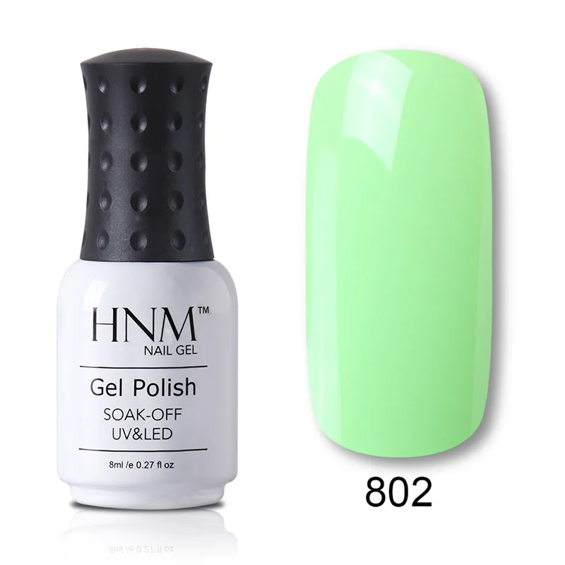 HNM 8 мл Лак для ногтей 194 цвет лак для ногтей Топ основа грунтовка гибридная Полуперманентная краска геллак Лаки лак штамповка эмаль - Цвет: 802
