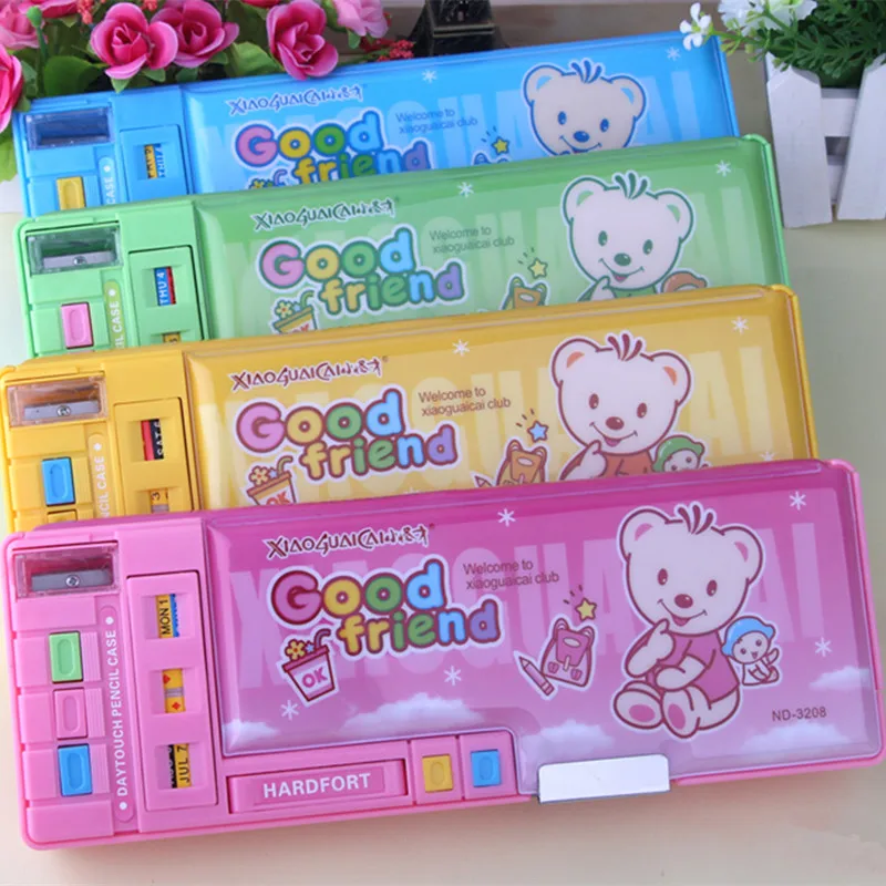 3208 multifunctional stationery font b box b font pencil font b box b font double faced