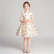 Новые детские для девочек Сетчатое платье-пачка платье принцессы Детские платья для девочек Одежда для свадьбы, дня рождения для маленьких девочек одежда Vestidos S177