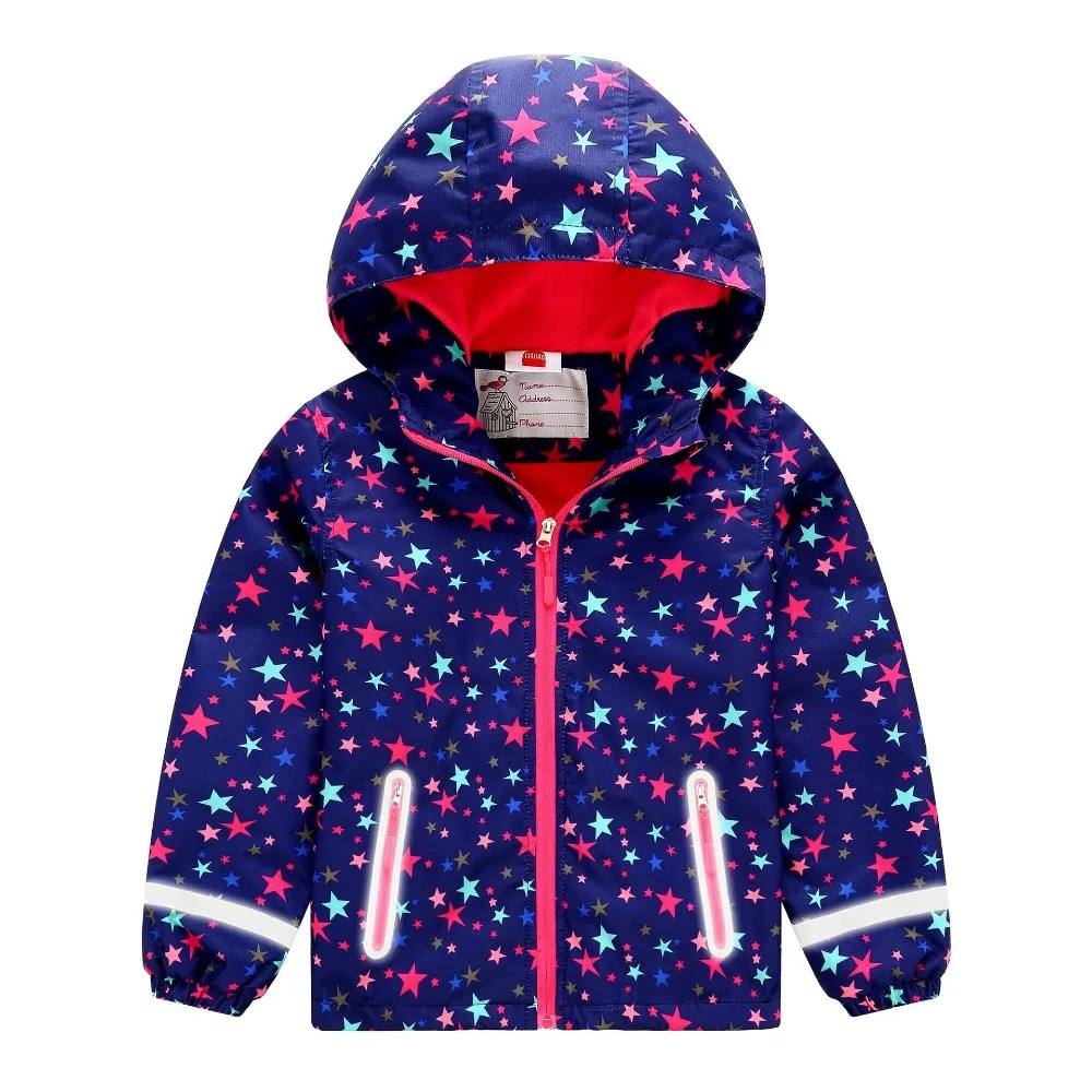 Водонепроницаемые ветрозащитные куртки для маленьких девочек; Детское пальто; детская верхняя одежда; Теплая Флисовая одежда для детей 3-12 лет; сезон весна-осень