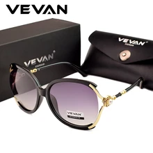 VEVAN, высокое качество, поляризационные солнцезащитные очки большого размера для женщин, фирменный дизайн, UV400, солнцезащитные очки для женщин, роскошные очки с коробкой
