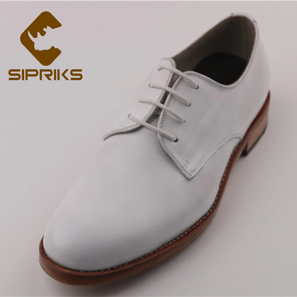 Becerro Importado Sipriks Para De Welted Italiano Zapatos Derby Cuero Goodyear Hombre Lujo Oxfords Marca Blanco Suela Boda Blanca qRPzpq