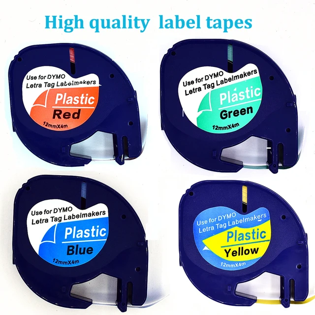 Best Offers 4PK/lot Multi colors DYMO Letratag label maker plastic tape 12mm Green Yellow Red Blue 91204 91202 91203 91205 label maker Best Offers 4PK/lot Multi colors DYMO Letratag label maker plastic tape 12mm Green Yellow Red Blue 91204 91202 91203 91205 label maker