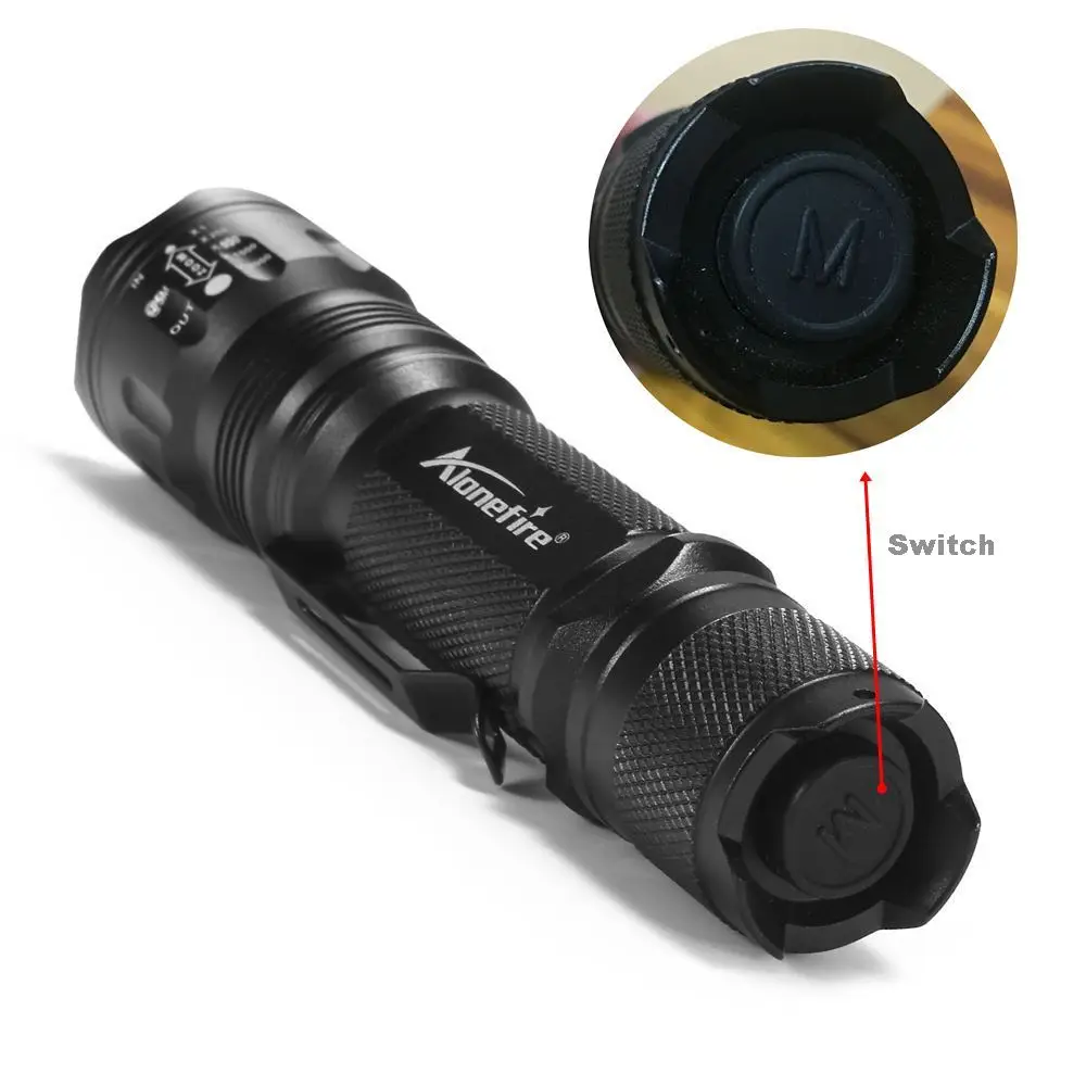 Alonefire TK105 CREE XP-L V60 светодиодный алюминиевый высокой мощности зум вспышка светильник фонарь Точечный светильник походная лампа AAA 18650 перезаряжаемая батарея