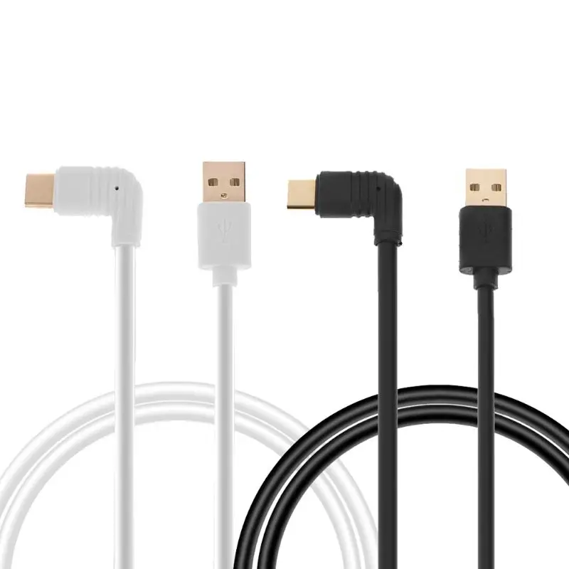 

OOTDTY 90 Degree Right Angle Type C Micro USB Universal Fast Data Sync Charging Cable 50CM