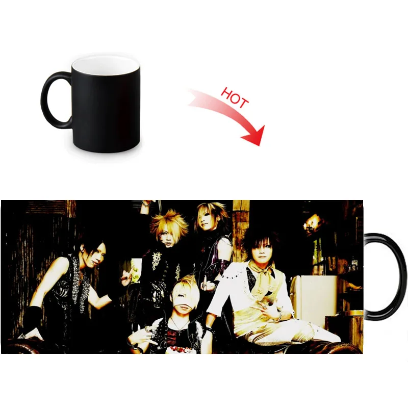

12oz the GazettE Heat Reveal Magic Morph Mug Color Change Coffee Milk Tea Cup Customized Hot Sensitive Morphing Mugs