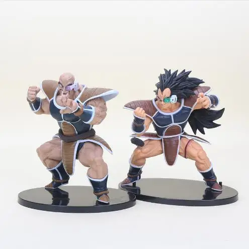 

2pcs /lote animation dragon ball Z Figura NO. Nappa Raditz carving dragon ball super match yan Acao PVC doll model 15cm