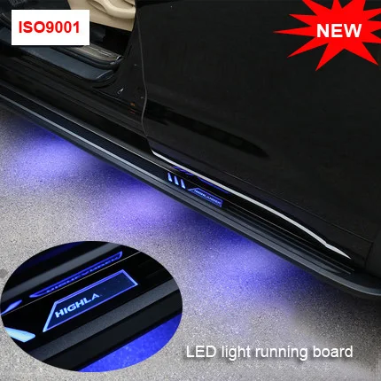 Toyota Highlander 2017 Interior >> Fashion LED light running boards side step side bar for ... Toyota Highlander 2017 Interior >> Fashion LED light running boards side step side bar for ...