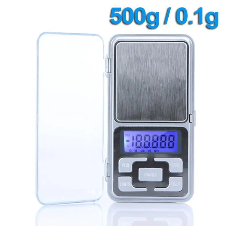 

Portable 500g/0.1g Mini Digital Pocket Scale Jewelry Weighing Balance Counting Function Blue LCD g/tl/oz/ct Free Shipping