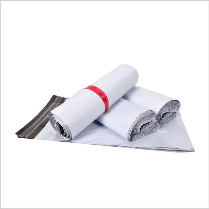 Курьерские Сумки 100 шт серый белый мешок для хранения пластиковый полиэтиленовый пакет для доставки конверты-пакеты для почтовых отправлений Самоклеющиеся пластиковые пакеты