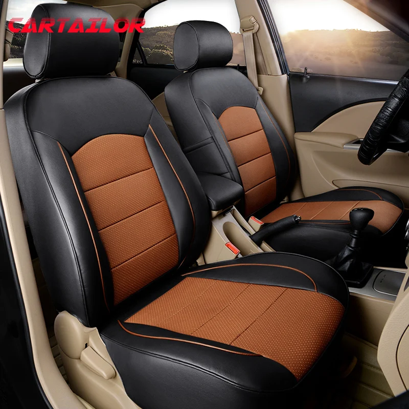CARTAILOR Cowhide Car Seat Cover for Peugeot 3008 Genuine Leather