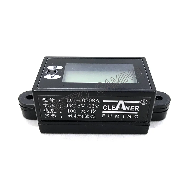 

Free shipping Wholesale 8 digits digits 2 channels electronic LCD coin counter meter with tracking number arcade slot mech