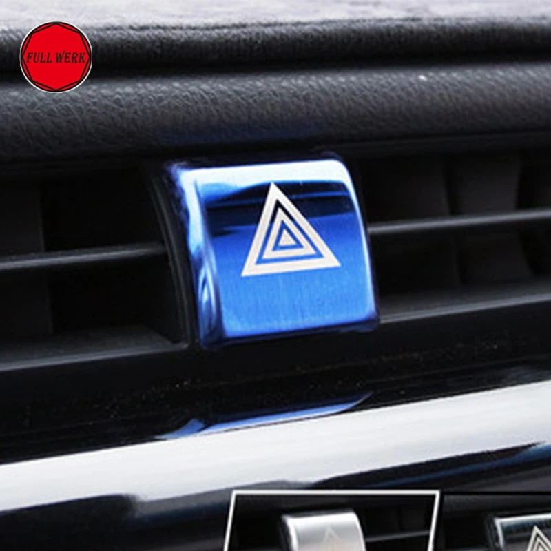 

1pc SS Car Emergency Light Switch Button Frame Cover Trim for Toyota Camry 2018 Hazard Button Car Accessories Interior Moulding