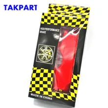 TAKPART 2 шт. S/M/L Универсальный абс пластиковый автомобильный диск 3D дисковый тормозной суппорт крышка передний задний автомобильный Стайлинг декоративный комплект аксессуары для автомобиля