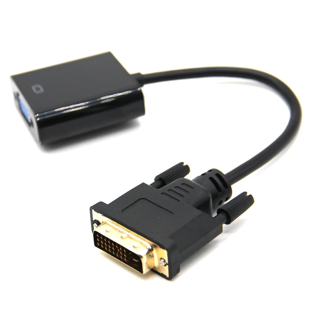 Кабель-адаптер DVI-VGA 1080P DVI-D-VGA кабель 24 + 1 25 Pin DVI папа-15 VGA Женский видео конвертер