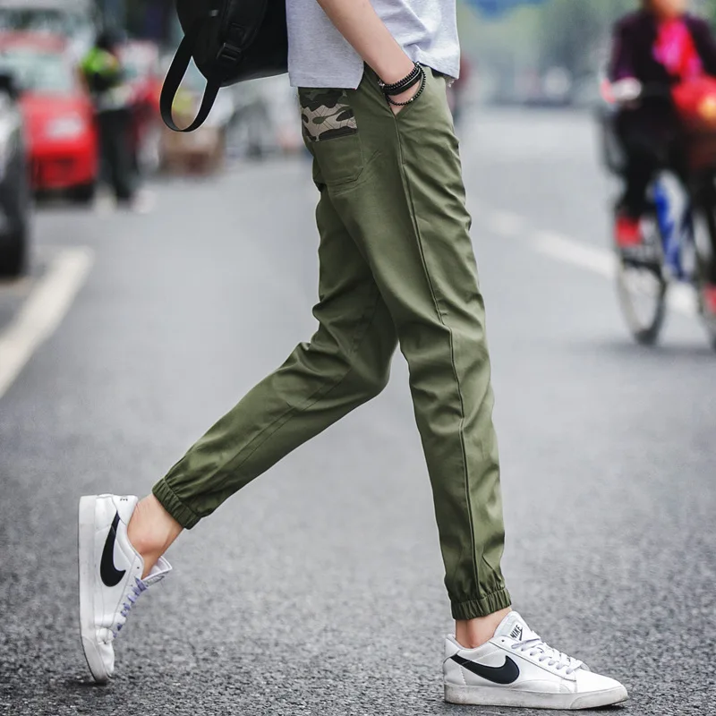 Chín Quần Người Đàn Ông Trend Hàn Quốc Quần Áo Nam Casual Quần Mùa Xuân mùa thu Mỏng Chân Quần Nam Haren Feet Siêu Thời Trang Nam mặc