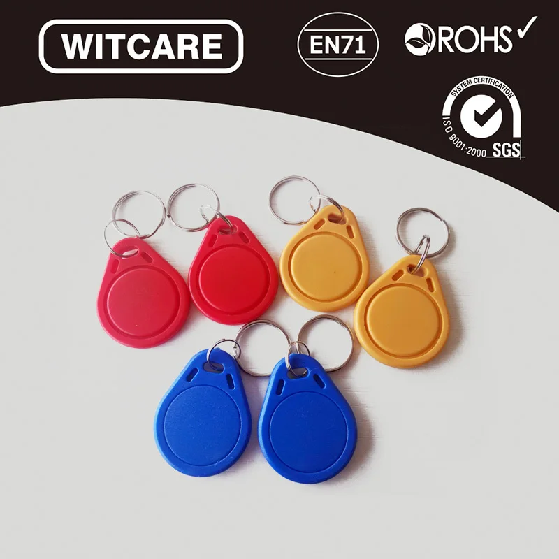 

*3 Colors* 6pcs/lot 13.56MHz RFID IC Key Tags Keyfobs Token NFC TAG Keychain For Arduino M1K