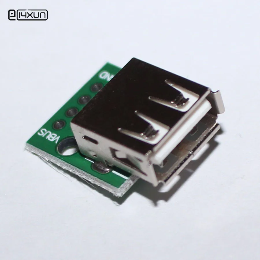 

10pcs USB 2.0 Female Socket to DIP 4P Adapter Connector 2.54mm Welded PCB Converter Pinboard for Cellphone Data Line