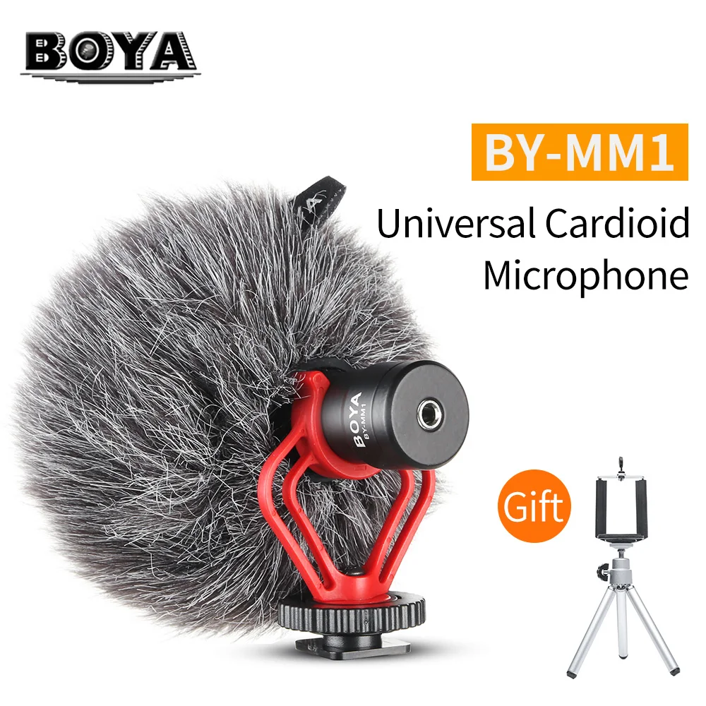 

BOYA BY-MM1 Video On-Camera Recording Microphone Shotgun Mic for Zhiyun Smooth 4 DJI Feiyu OSMO DSLR Camera iPhone 7 Smartphone