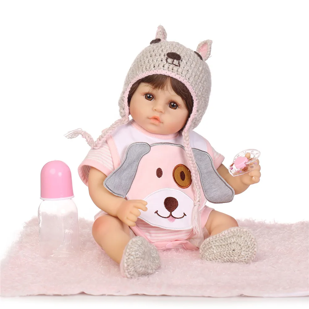 

Silicone Baby Doll Reborn 48cm Handmade Baby Toy Soft Body Newborn Babies Girl Collectible Kids Birthday Gift