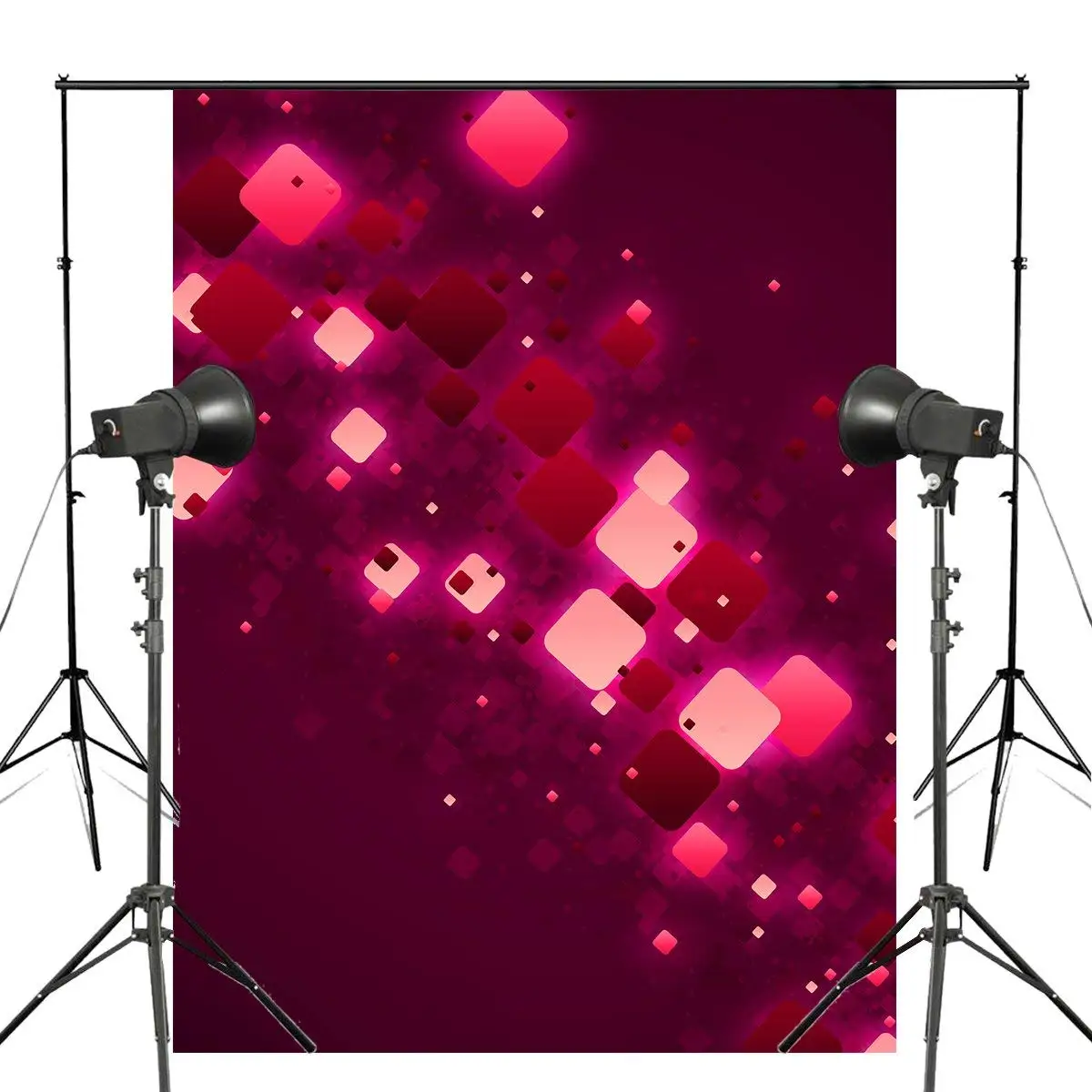 Изысканный красный и белый прямоугольный фон для фотосъемки 5 х7 футов