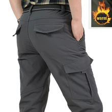 Зимние теплые флисовые штаны, военные брюки-карго, камуфляжные тактические мягкие мужские повседневные рабочие брюки, штаны для бега из кожи акулы