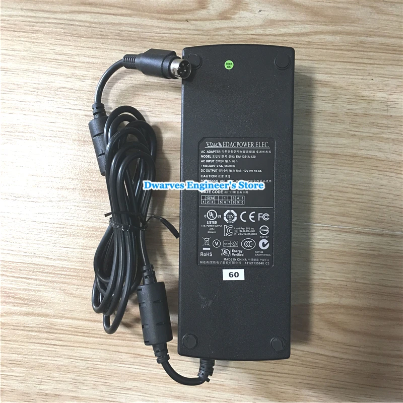 Оригинальный EA11351A 120 12 В 10A Вт edac ac адаптер для NAS Qnap TS419P 4PIN|ac adapter|120w adapteradapter 120w |
