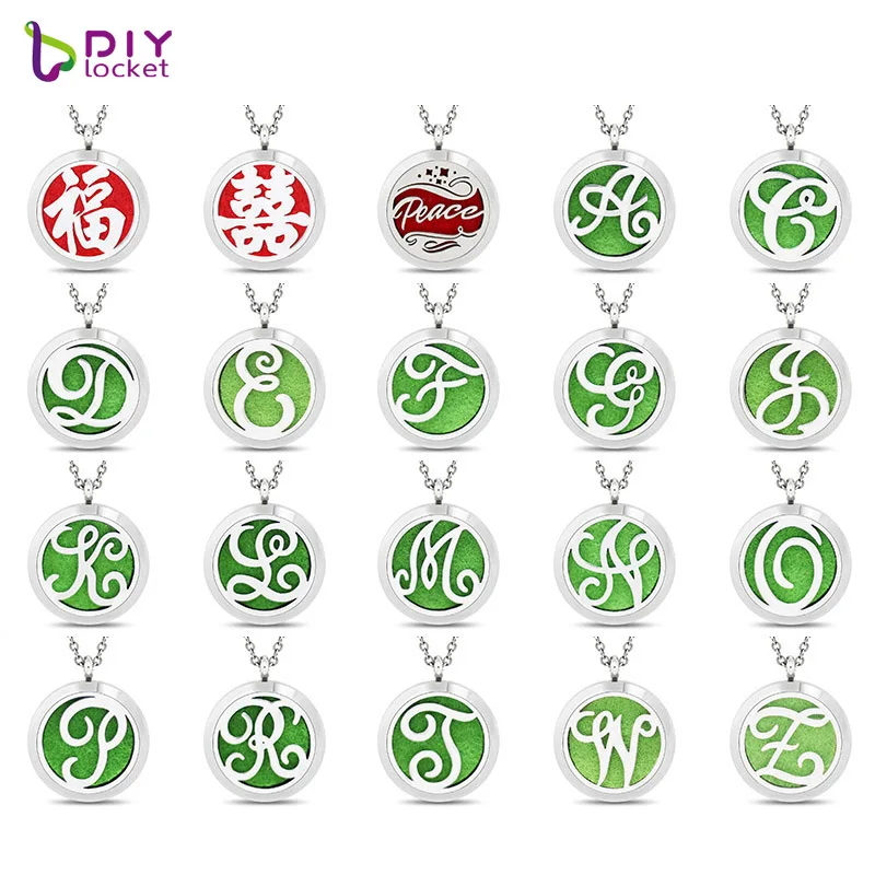 30MM Stainless Steel Essential Oil Diffuser Necklaces Wholesale Mix Style Necklace Locket AA251-268 | Украшения и аксессуары