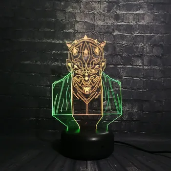 

Creative Mixed Color Galactic Empire Star Wars Figure Dathomir Darth Maul Night Light 3D LED USB Lamp Table Decorative Boy lamp