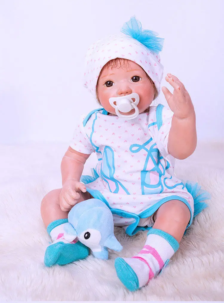 20 ''малыш Reborn Baby Doll реалистичные, из мягкого силикона винил для девочек и мальчиков, для новорожденных, Подарочные игрушки для девочек