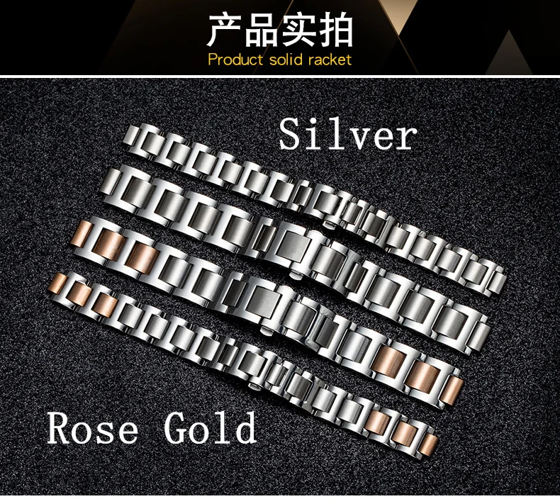 de relógio de aço inoxidável pulseira masculina