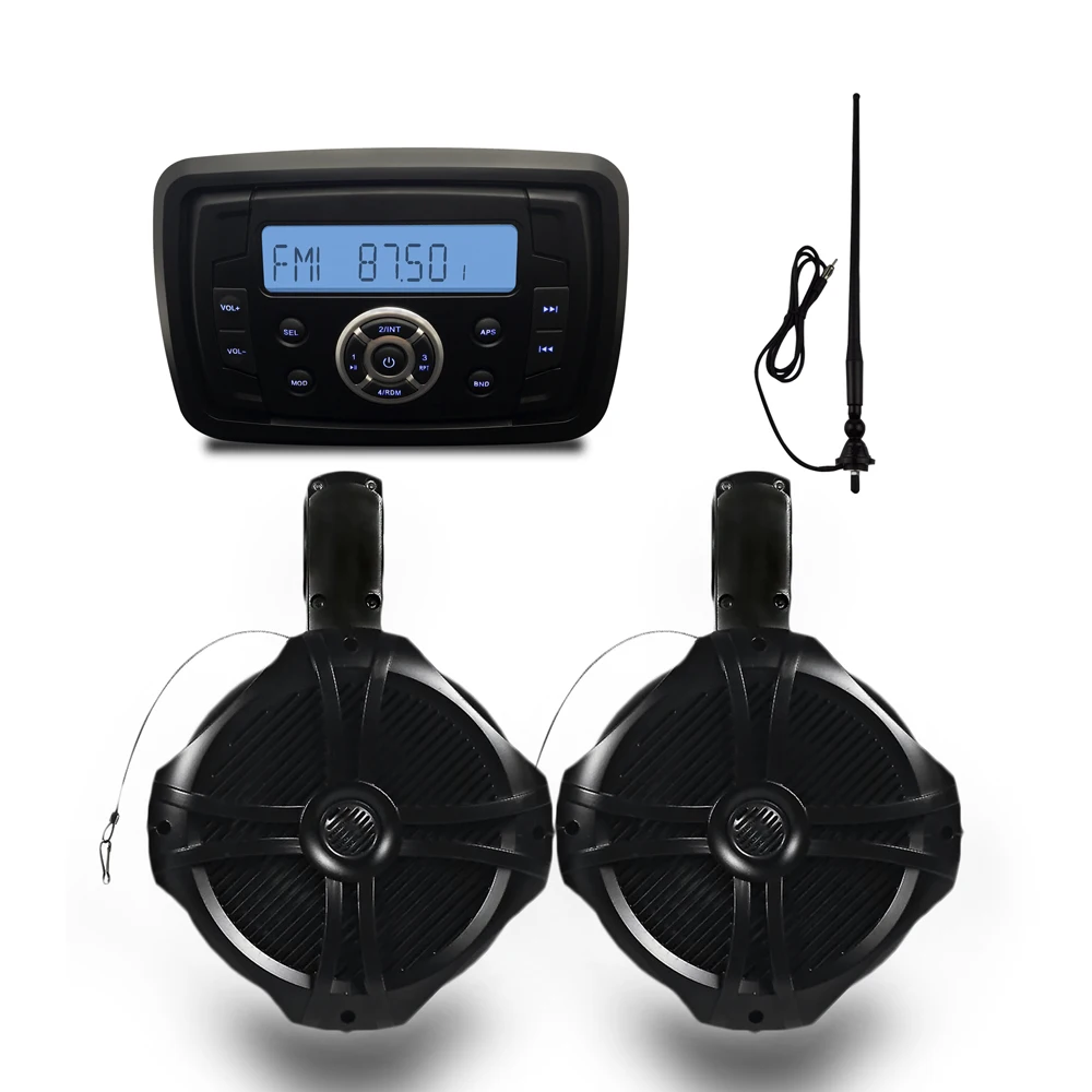 Waterproof Marine Radio Stereo ATV UTV Radio Stereo Motorcycle Radio