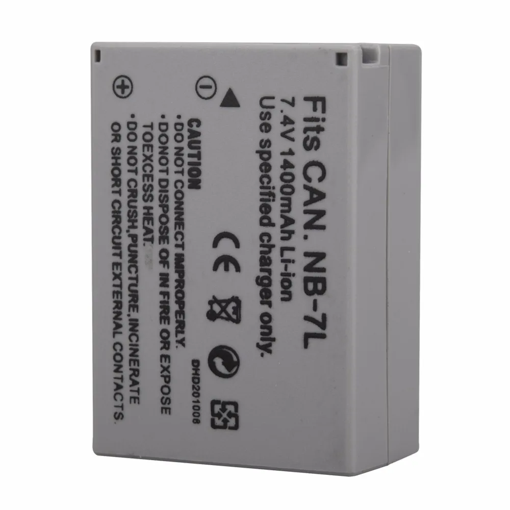 2 шт. 1400 мАч для Canon NB-7L NB7L цифровой Батарея+ Зарядное устройство для PowerShot G10 G11 G12 SX30IS Камера Замена литий-ионный batteria