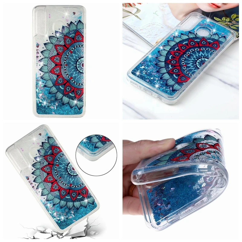 Мягкий чехол из ТПУ для Samsung M30 M20 M10 A70 A50 A40 A30 A10 A20 блестящий жидкий зыбучий песок