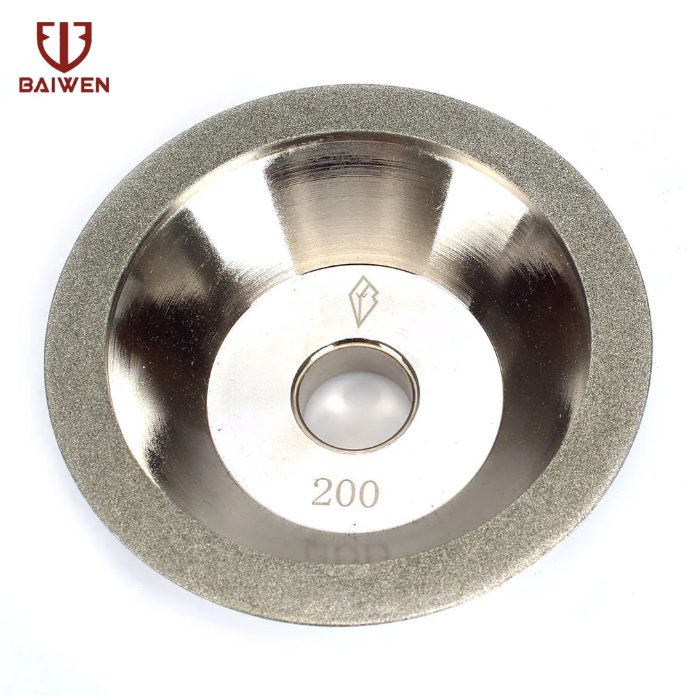 

4 Inch Electroplate Cup Diamond Grinding Wheel Abrasive Disc 4/5" Bore For Metal Buffing Tool 100*20*35*10