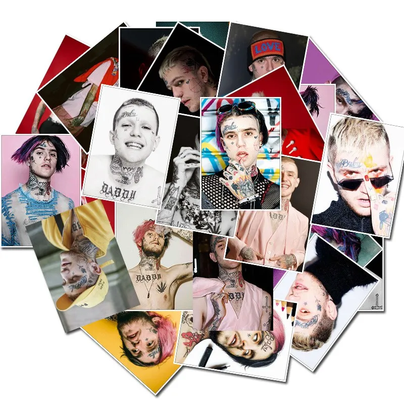 25 смешанных/много Американский известный рок певец Lil Peep граффити наклейка s diy Наклейка для багажа ноутбука чемодан Декор - Цвет: D136(25pcs)