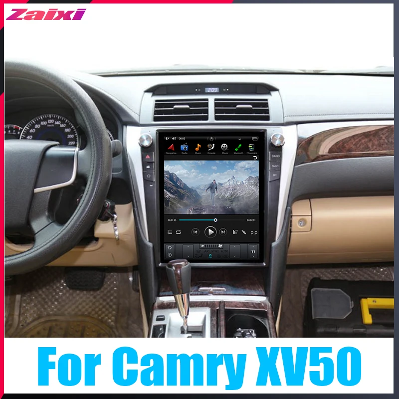 ZaiXi мультимедиа для Android gps для Toyota Camry XV50~ радио вертикальный автомобильный сенсорный экран в стиле Tesla экран радио видео USB dab