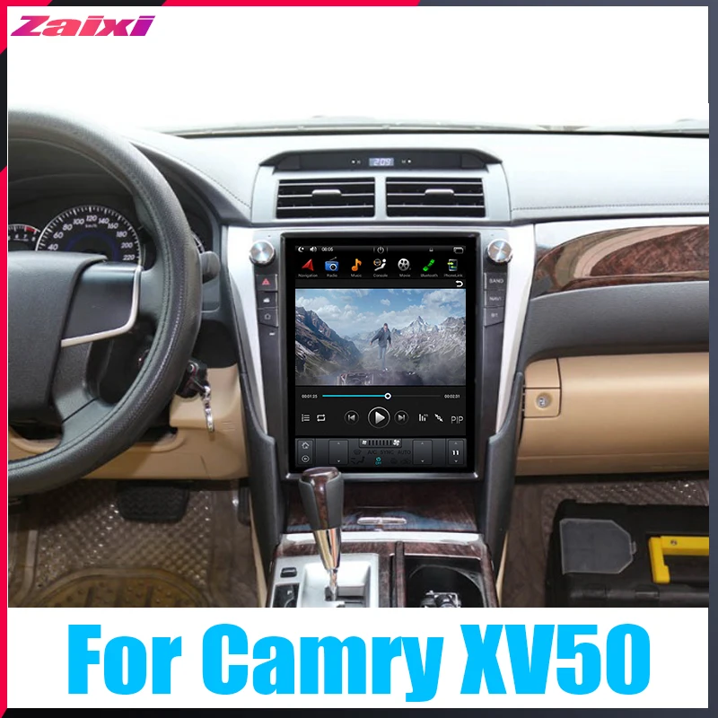 Sale ZaiXi Android Car Multimedia GPS For Toyota Camry XV50 2015~2017 Radio vertical screen tesla screen Radio Video USB DAB+ 3