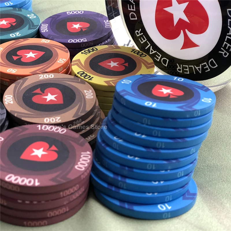 50PCS 2018 New EPT European Poker Tour Professional Poker Chips Set