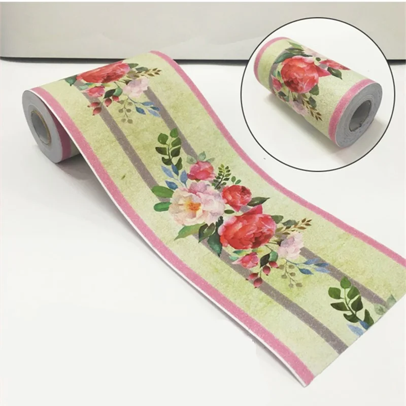 

Retro Tiles Wall Stickers for Bathroom kitchen Tile Stickers Decor Adhesive Waterproof PVC Wall Stickers Kitchen Waist Line