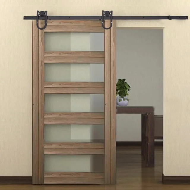 6 ft nero americano antico ferro di cavallo fienile in legno porta ... 6 ft nero americano antico ferro di cavallo fienile in legno porta ...