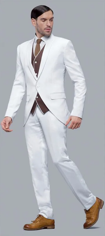 White Shawl Lapel Men Suit 