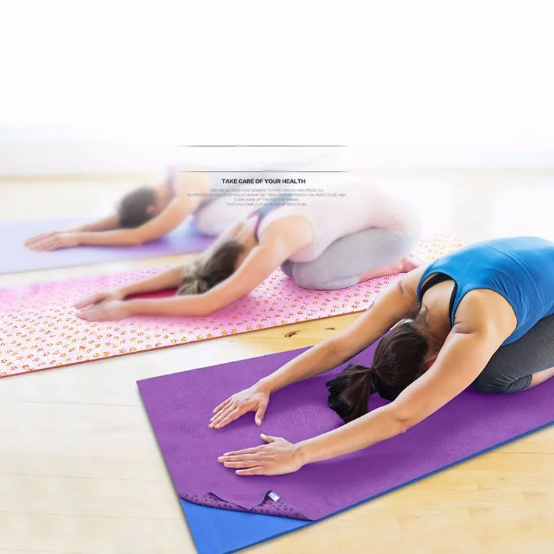 Горячие Skidless Yoga Mat Towel Микрофибры Non Slip Super Absorbent for Yoga, пилатес, медитации, фитнес, спорт, пляж